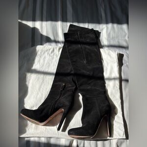 Prada Suede Over The Knee Boots 36